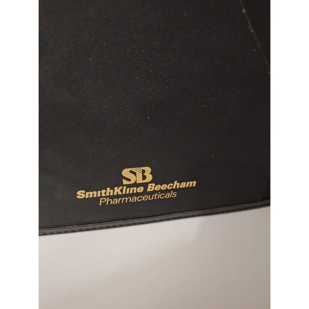 VTG Smithline Beechman Pharmaceuticals Leather Notepad Portfolio Folder Binder